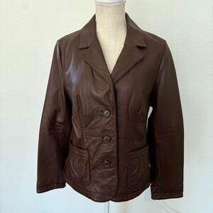 Liz Claiborne Women's Brown Leather Jacket